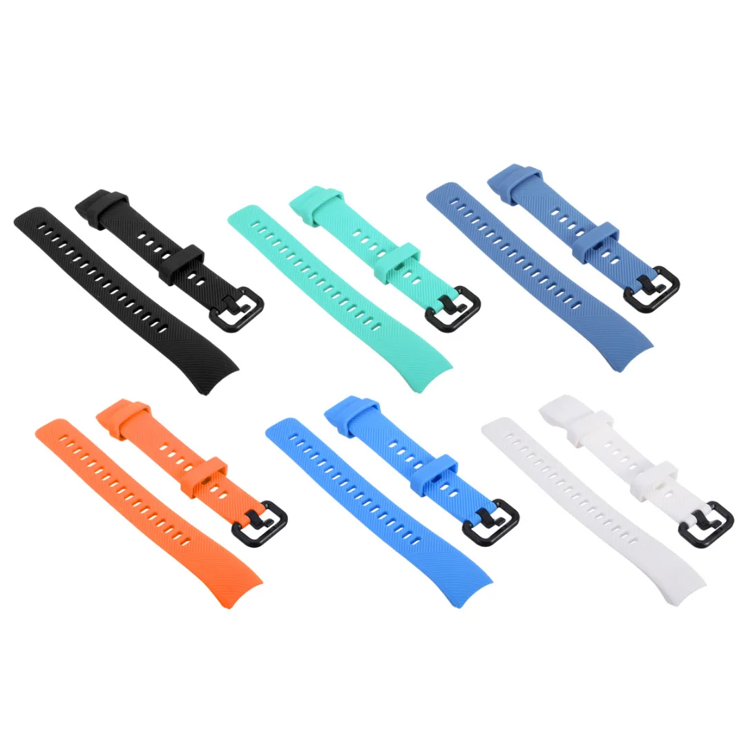 

Fashion Colorful Replacement Soft Silicone TPU Watch Strap Wristband Bracelet Compitable For Huawei Honor 4 Watchbands