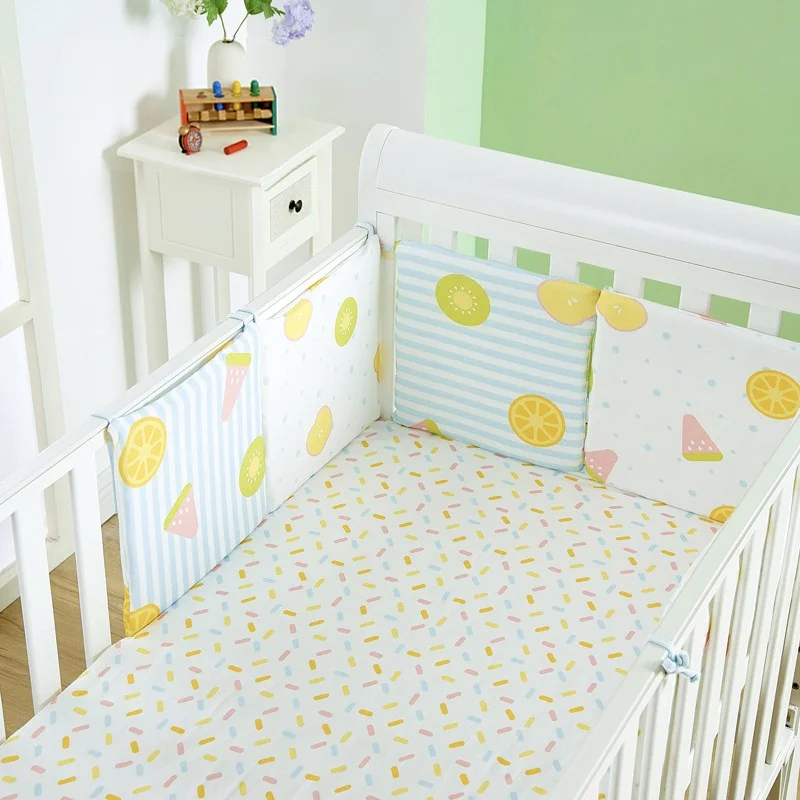 1 шт. мультяшная хлопковая Детская кровать бампер с принтом детская кроватка