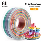 Нити для 3D-принтера AW 3D PLA Rainbow SILK 1,75 мм, 1 кг, текстура радужного цвета, точные размеры +-0,02 мм, материал для 3D-печати