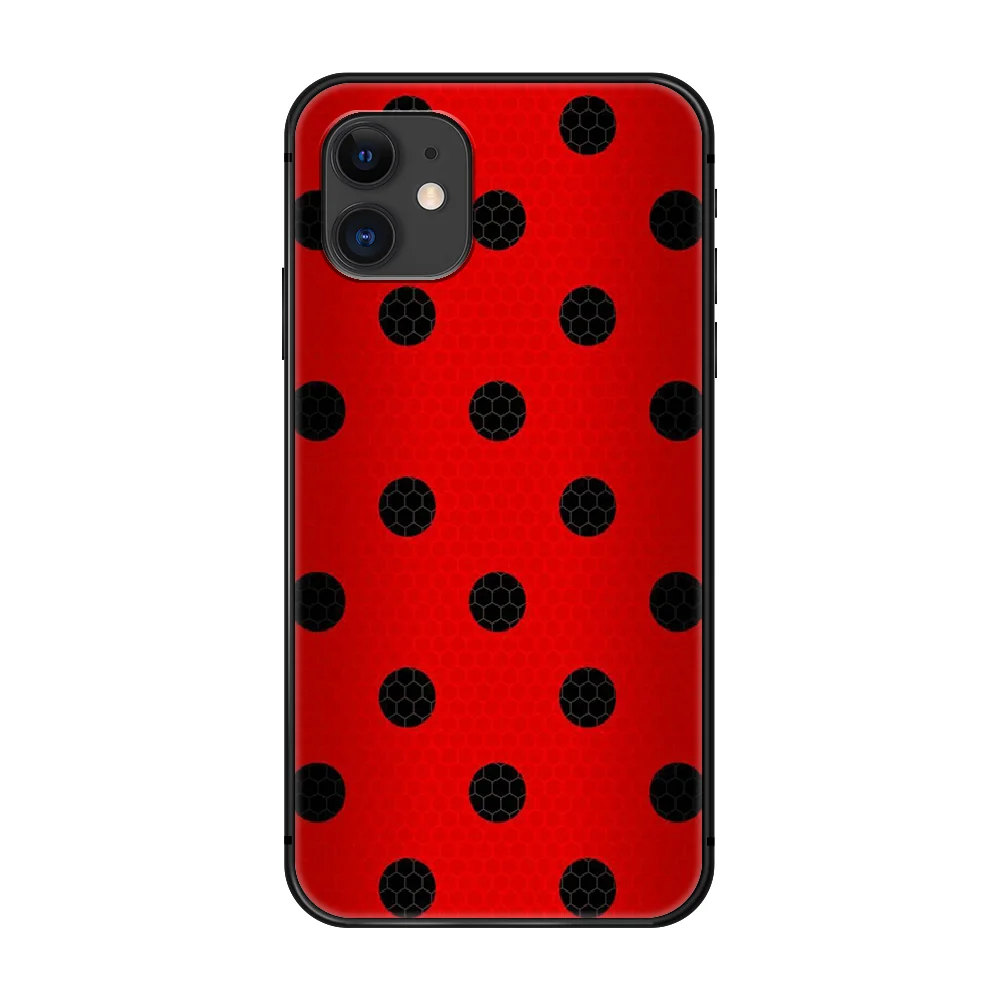 

Seven Star Ladybug Girl anime Phone Case Cover Hull For iphone 5 5s se 2 6 6s 7 8 plus X XS XR 11 PRO MAX black hoesjes soft