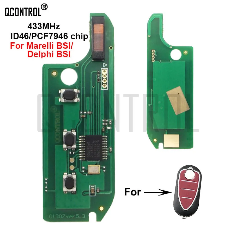QCONTROL Автомобильная плата дистанционного ключа для Alfa Romeo Giulietta 147 156 166 Key 2008 2015 Years