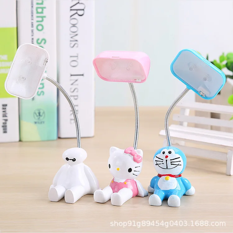 

Book Reading Lamp Resin Night Light Gift Desktop Ornament Cartoon Jingle Cat Mobile Phone Bracket Led Bright Table Accessories