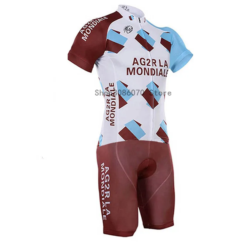 2019 AG2R Новая мужская летняя одежда с коротким рукавом для велоспорта цельный