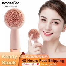 Electric silicone pore deep cleaning machine facial skin care massager facial cleaning brush ultrasonic cleaning facial cleaning