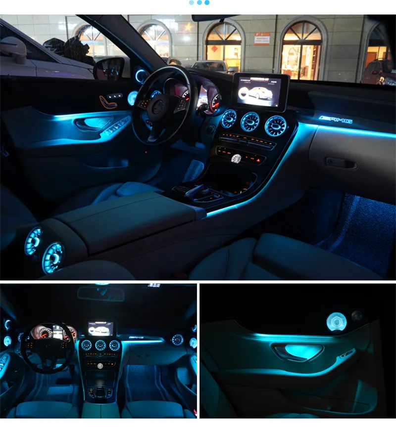 64 Цвет освещения окружающей среды светильник для Mercedes Benz W205 C Class атмосферу Advanced