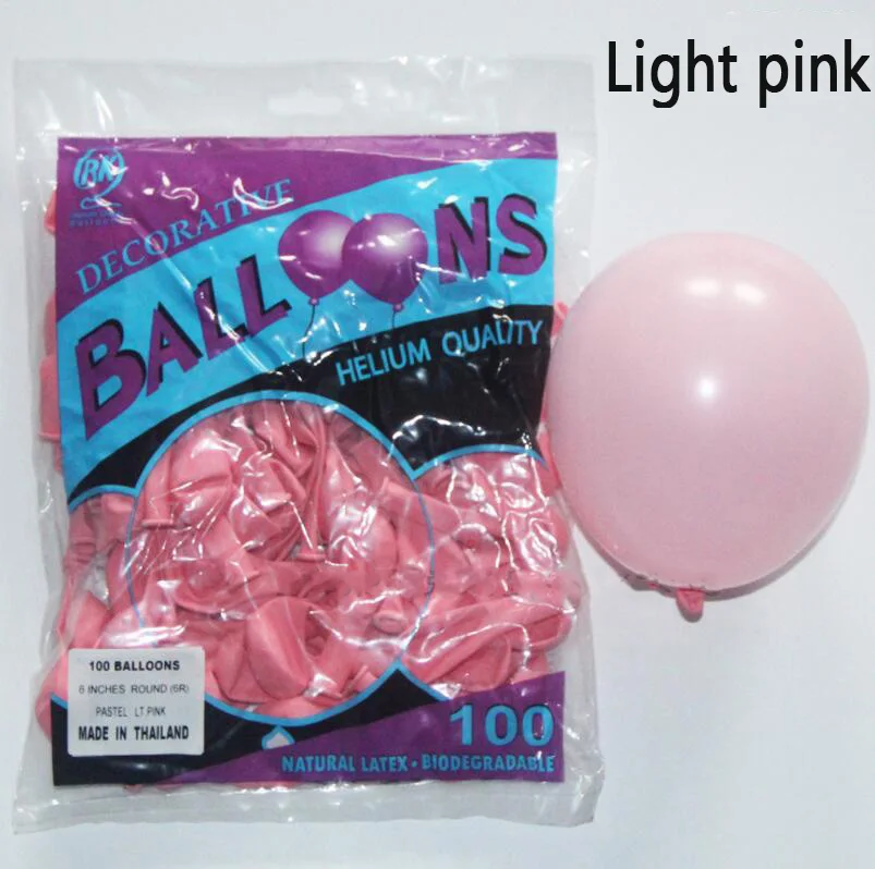 light pink 100 шт 5 дюймов конфеты Макаруны латексные шары, Гелий шары для вечерние, свадебные, детские игрушки, вечерние шары - Цвет: light pink