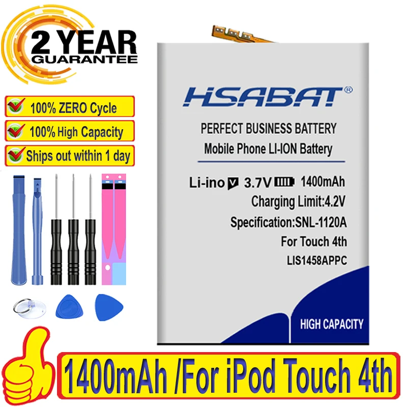 Фирменный 100% новый аккумулятор LIS1458APPC 1400 мАч для iPod Touch 4 го поколения 4g touch батареи