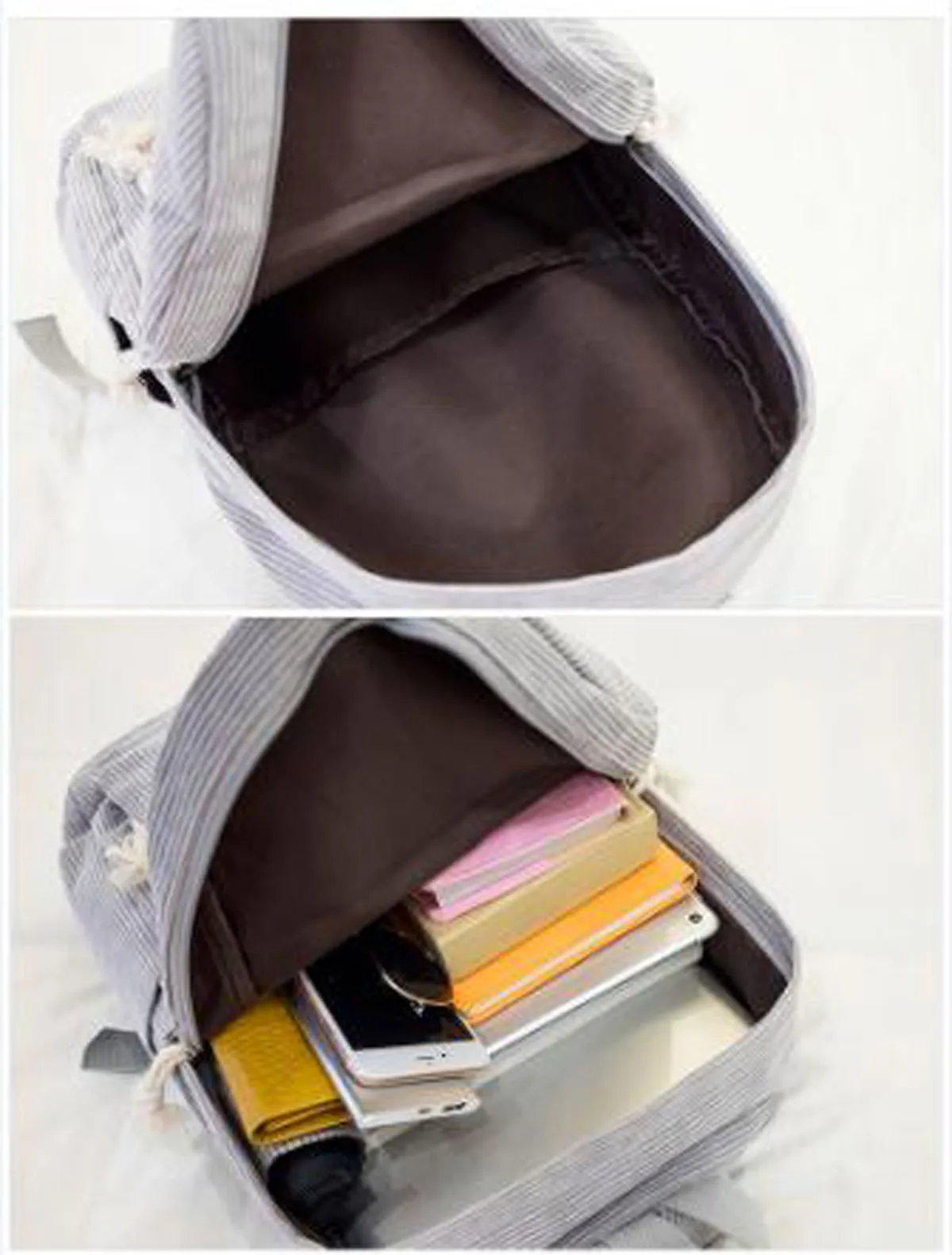 Вельветовый рюкзак для женщин простой в школьном стиле девушек повседневный