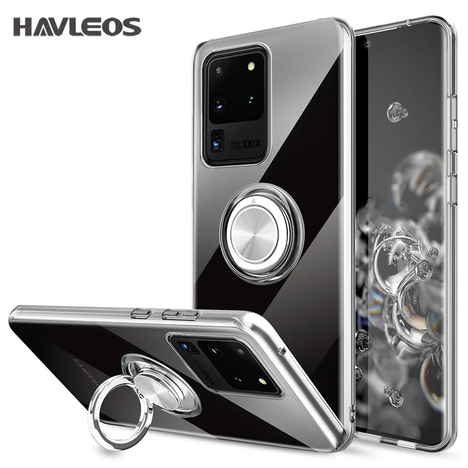 Магнитный чехол с кольцом держателем для Samsung Galaxy S20 Ultra A51 A71 Note10 Note 10 9 S9 S10 Plus S10E
