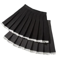 lace pleated skirt punk skirt skater skirt stitching skirt kawaii skirt pleated mini skirt gothic skirt harajuku korean skirt