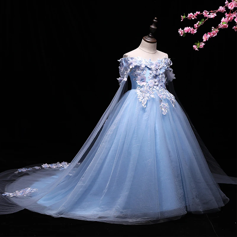 Бесплатная доставка пышные платья для девочек пышное бальное платье с цветочным