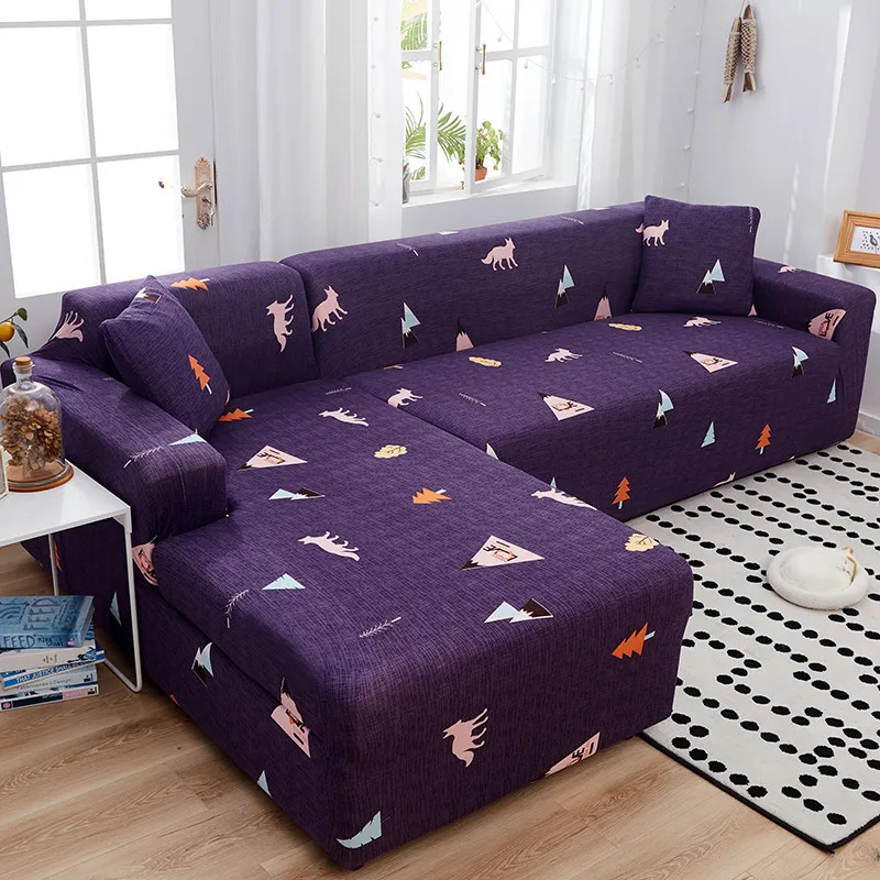 

Stretch Sectional Sofa Couch Cover Loveseat Sofa Slipcover Polyester Spandex Living Room Sofa Furniture Washable Slip Sofa Cover