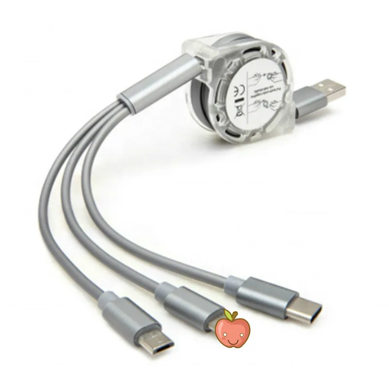 3In1 Выдвижной Micro USB Тип C мульти Зарядное устройство кабель для samsung Galaxy S10 S9 S8 плюс