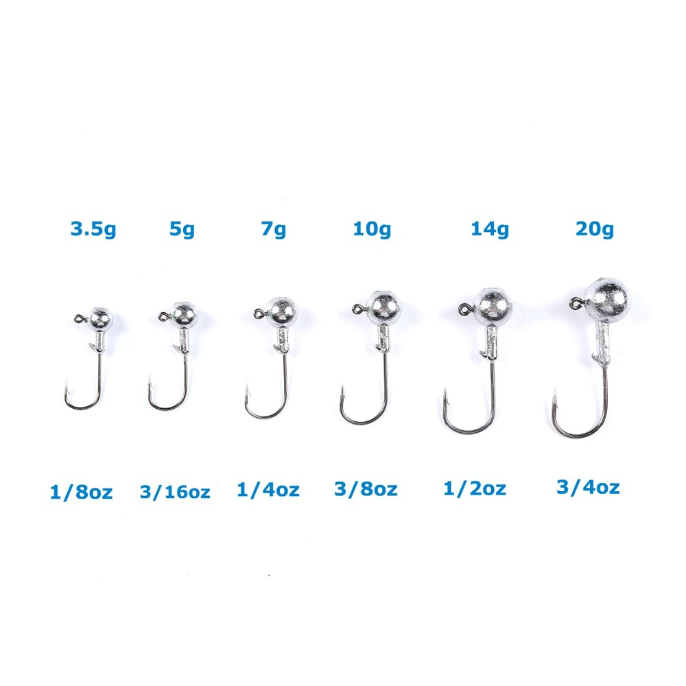 10 шт. рыболовный крючок со свинцовой головкой 3. Искусственная яркость 7 г 14