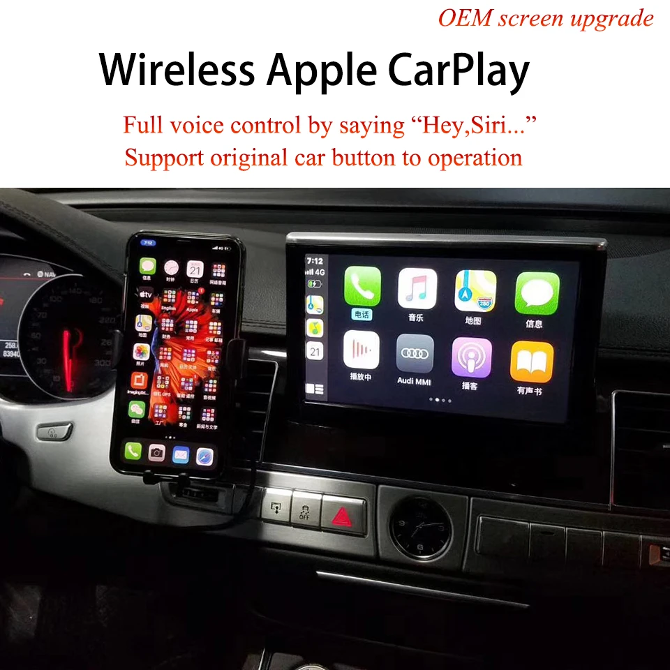 Беспроводная камера Apple CarPlay Android автоматическая зеркальная ссылка IOS 13 Hey Siri Google