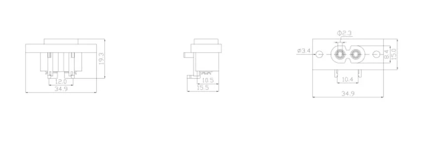 5 шт./лот IEC320 C7 гнездо 2Pins электрическая розетка Тип 90 градусов с фиксированными