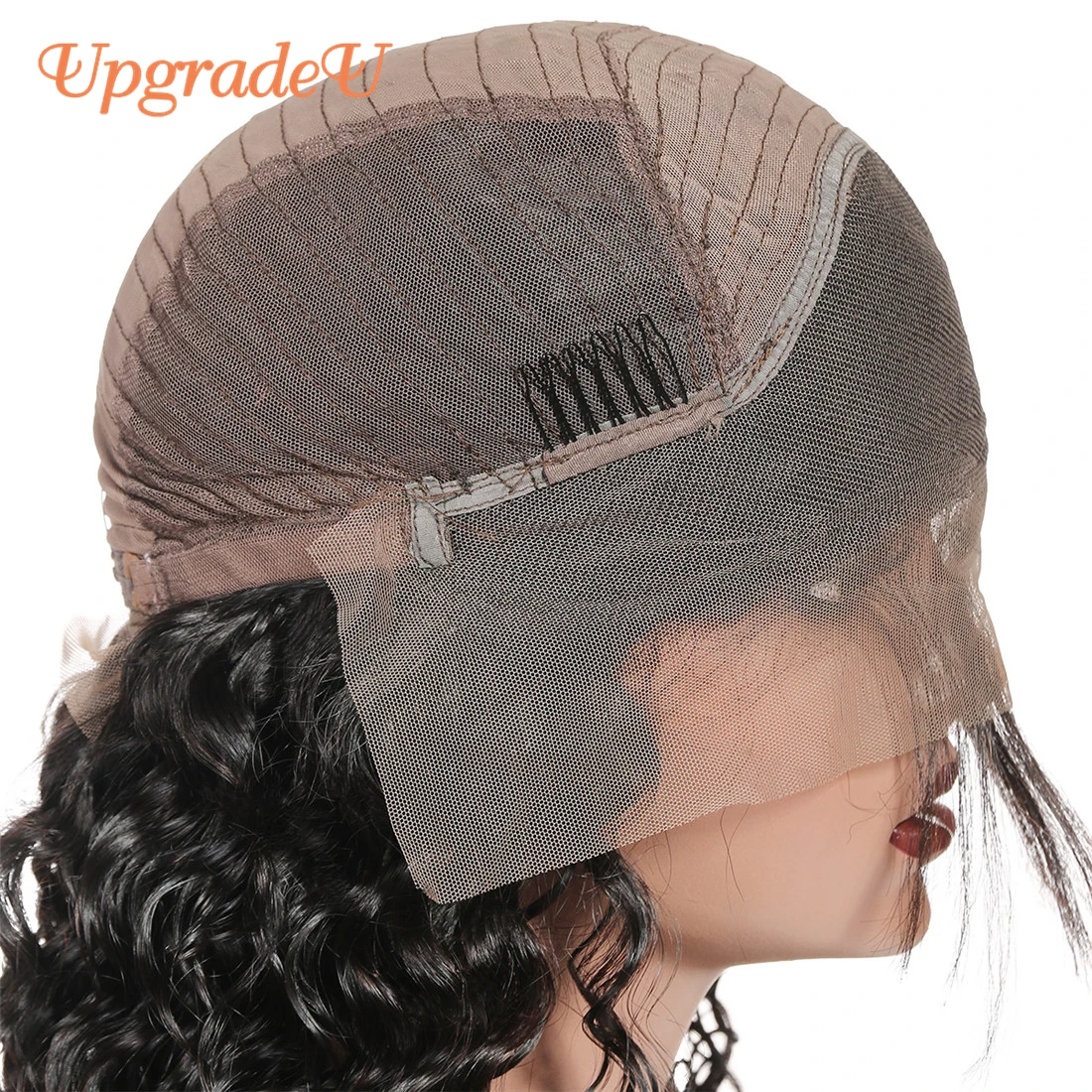 

UpgradeU 13*4 Lace Front Human Hair Wigs Water Wave Wig 180Density Wet And Wavy Human Hair Wig Natural HairLine Lace Frontal Wig