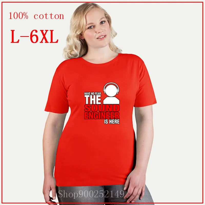 Женская футболка оверсайз с графическим принтом Have No Fear The Sound Engineer Is Here 4XL 5XL