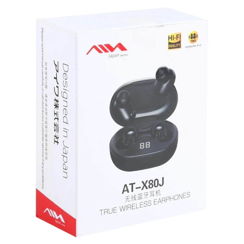 AIN AT-X80J Aihua smart call noise reduction Bluetooth headset with charging box supports touch automatic connection enlarge