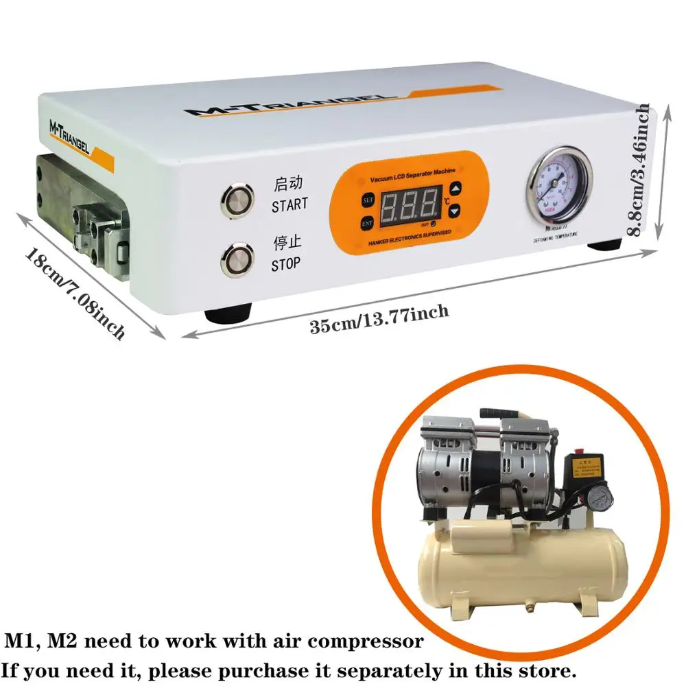 

Машина M-Triangel для ремонта LCD, аппарат для ремонта iphone, Восстановленный набор инструментов, мини Автоклавный аппарат для удаления пузырьков Oca