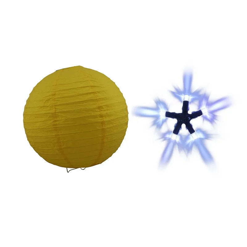 yellow with LED 1st 8 ''(20 см)/10''(25 см)/12 ''(30 см) фонарики из белой бумаги+ белый светодиодный светильник Круглые лампы-фонари фестиваль свадебное украшение - Цвет: yellow with LED