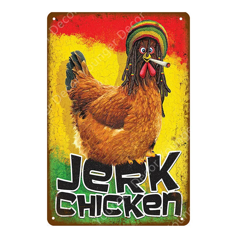 YD7899BI Fresh Eggs Black Grouse Metal Signs Beef Cow Chicken Meat Collection Poster Vintage Wall Painting Craft Farm House Decor YI-164 - Цвет: YD7899BI