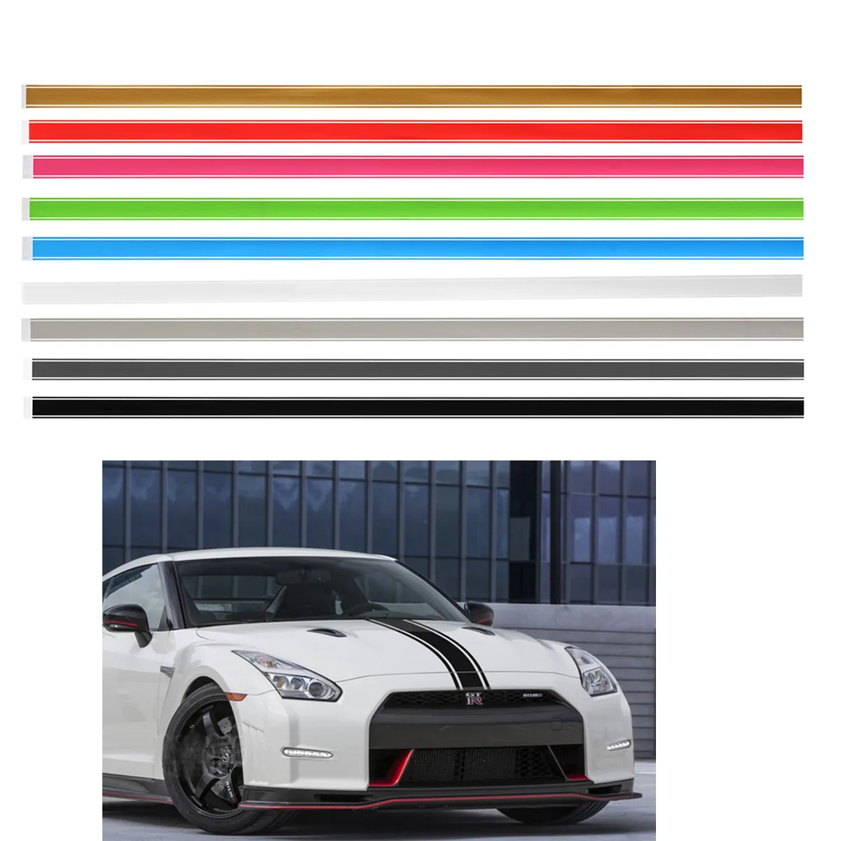 

2" x 72" Racing Stripe Vinyl Pinstripe Decals Stickers Car Truck Vehicle