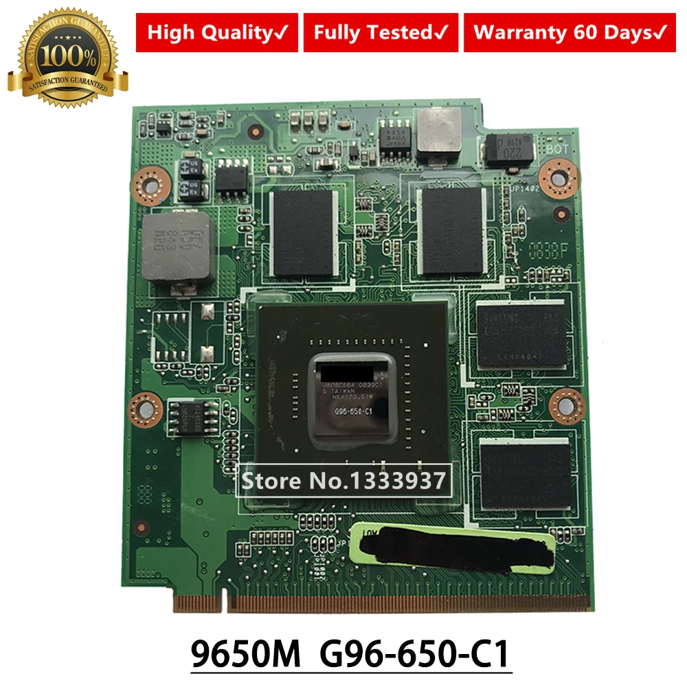 

Для ASUS X83V N80V M50V M70V X57V F8V A8S F8S N80V ноутбук 9650M GT 9650MGT G96-650-C1 1024 МБ MXM-II vga-карта