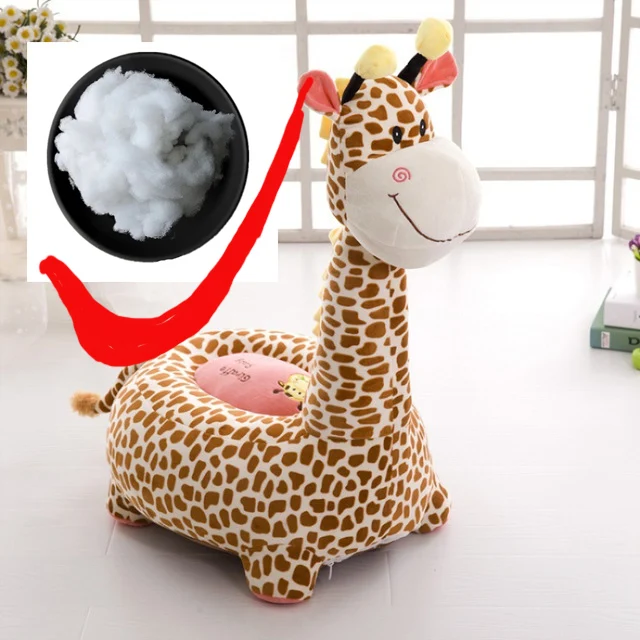 A-Small-With Cotton Мультфильм Детское сиденье диван удобный PP хлопок животных Жираф маленький большой размер детское портативное кресло подарки для детей - Цвет: A-Small-With Cotton