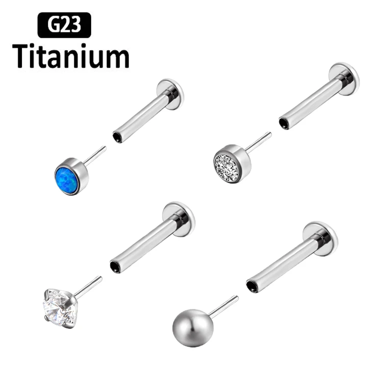 Серьги-гвоздики из титана G23 Для Пирсинга Ушей ювелирные украшения для пирсинга с