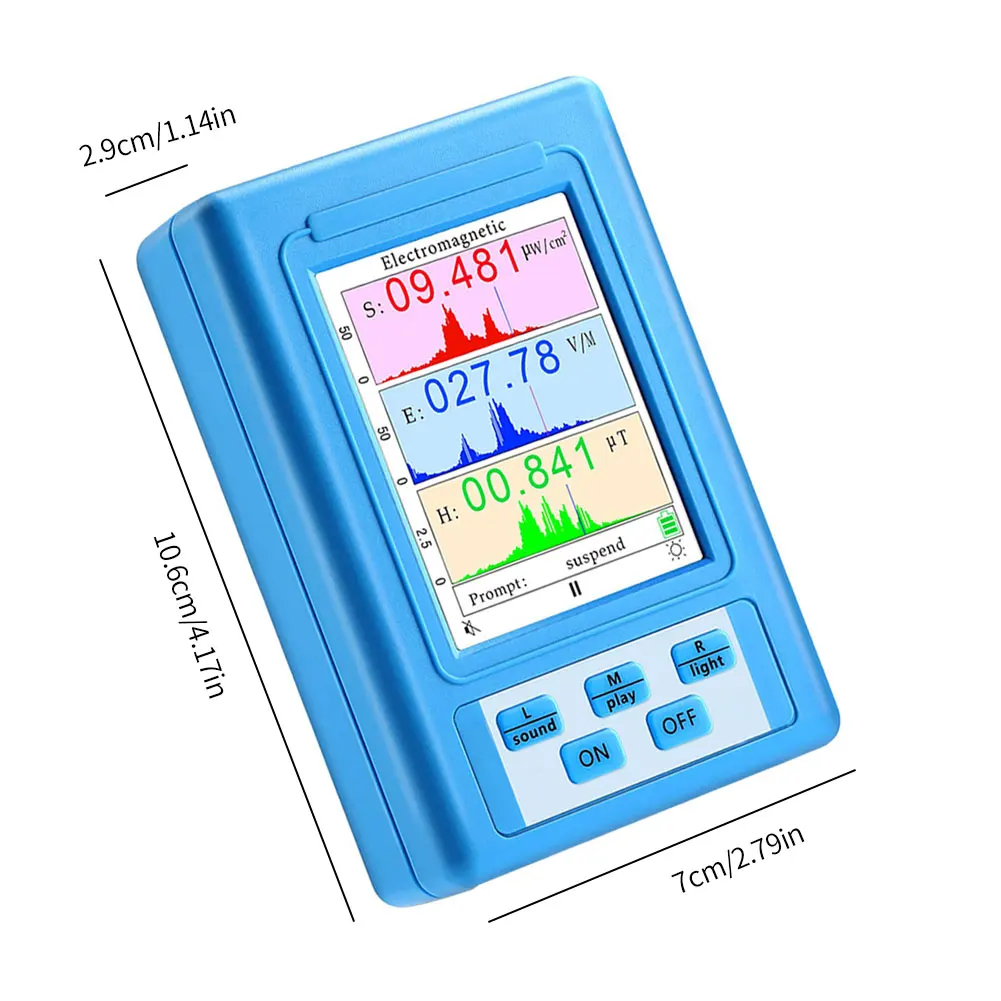

BR-9A Portable Electromagnetic Radiation Detector EMF Meter High Accuracy Professional LCD Display Dosimeter Monitor Tester