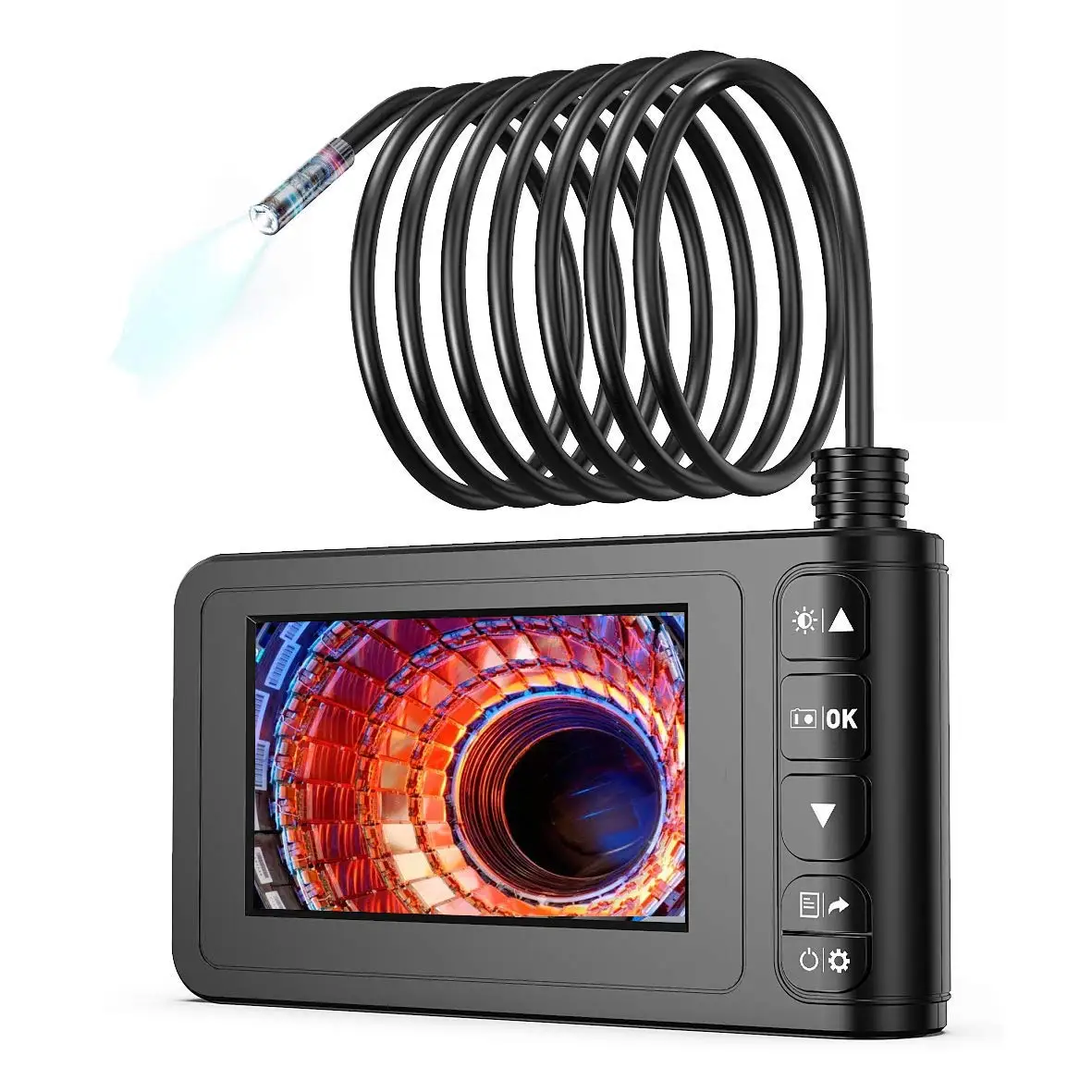 Endoscopes with 4.3 inch Lcd Screen for Cars 10m Digital Borescope Cam 8mm Sewer Pipe Inspection Snake Camera Monitor Waterproof