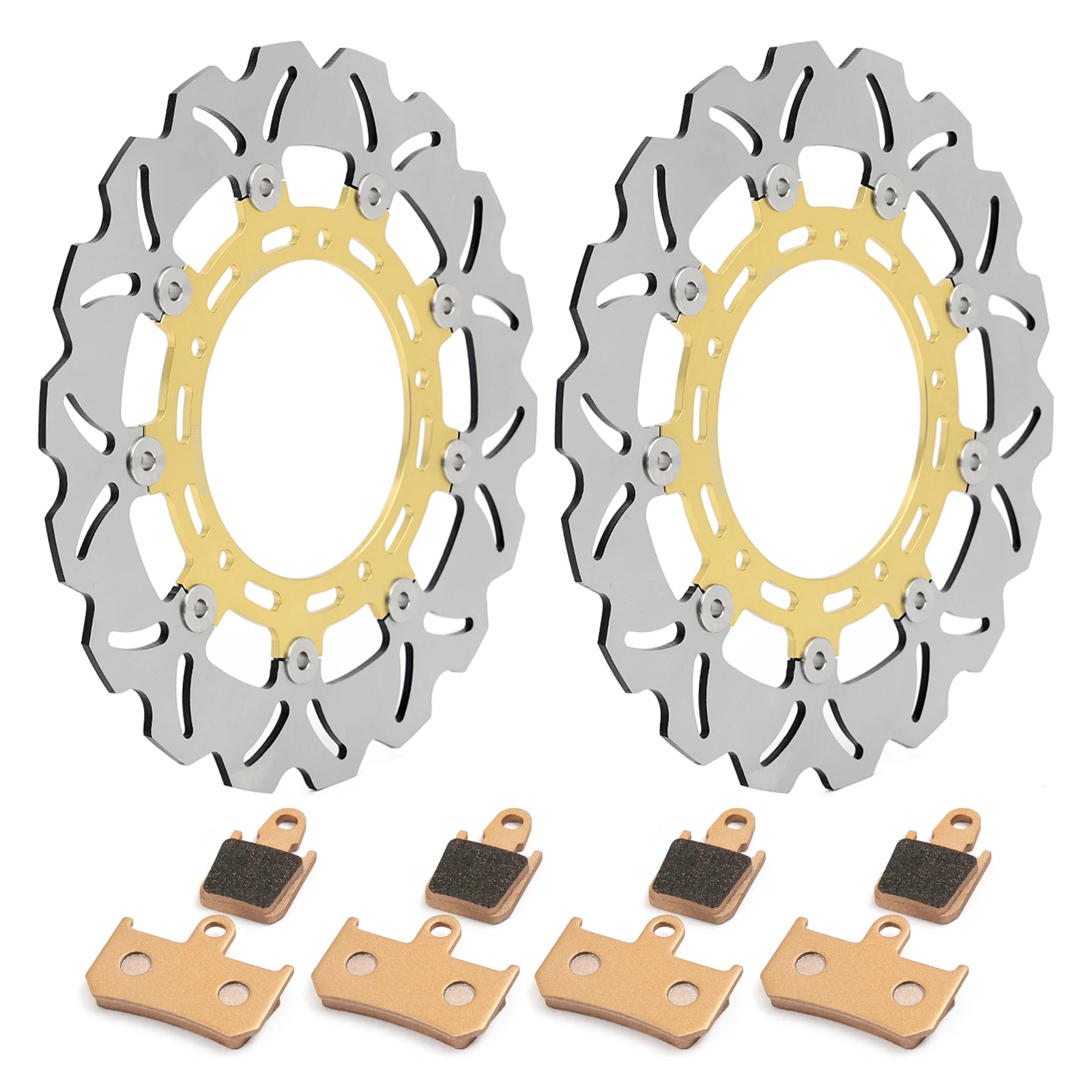 

BIKINGBOY Front Brake Discs Disks Rotors Pads For Yamaha YZF R1 YZF-R1 07-14 2007 2008 2009 2010 2011 2012 2013 2014