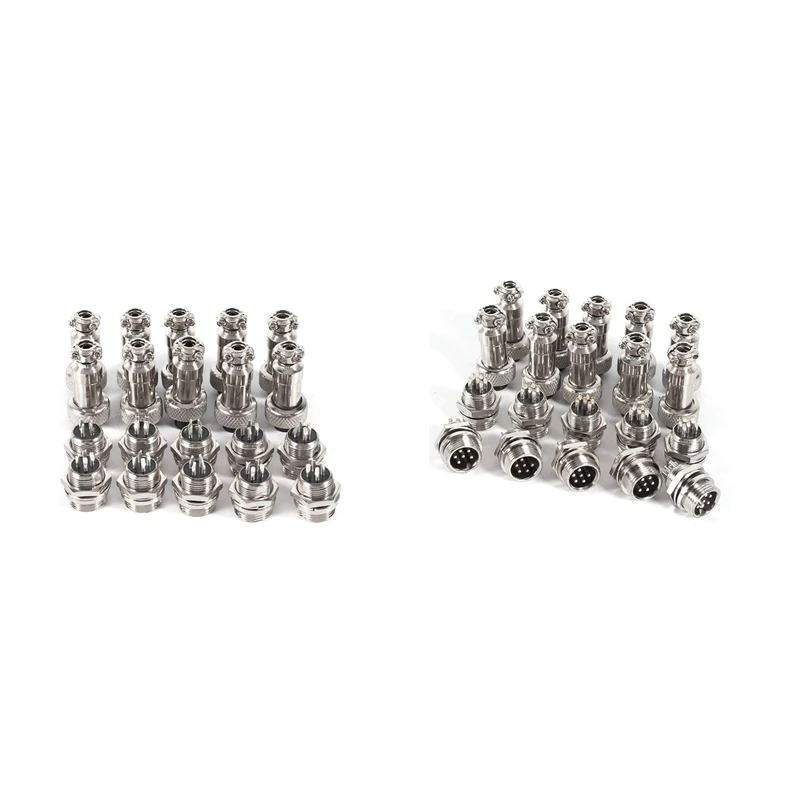 

10 Sets Of Gx12 Aviation Connector Plug And Cable Socket 12Mm Socket Aviation Plug Seat