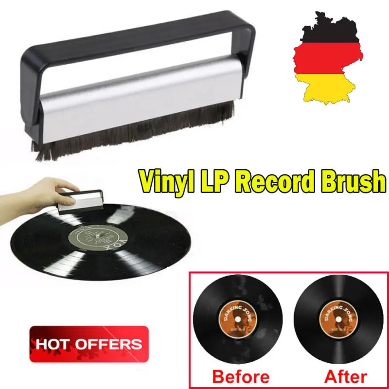 Accessory Carbon Fiber Record Cleaner Cleaning Brush Vinyl Anti Static Dust Remover Brush For Cd/lp