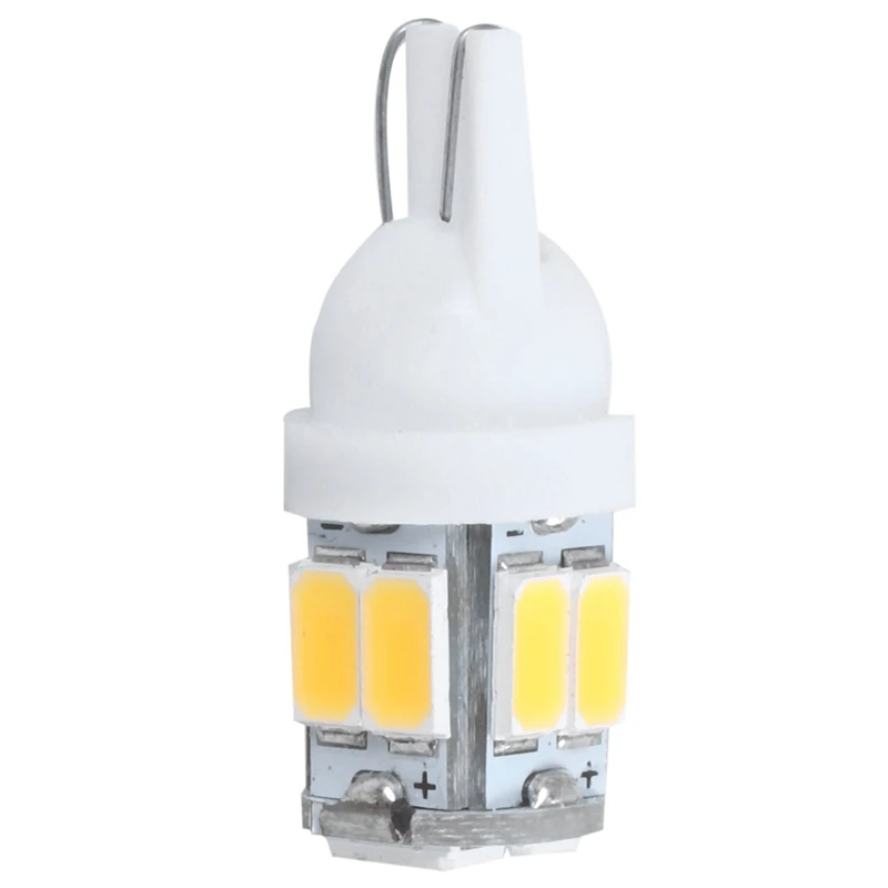 5 шт. T10 Вт 5630 SMD светодиодный светильник для приборной панели автомобиля теплый