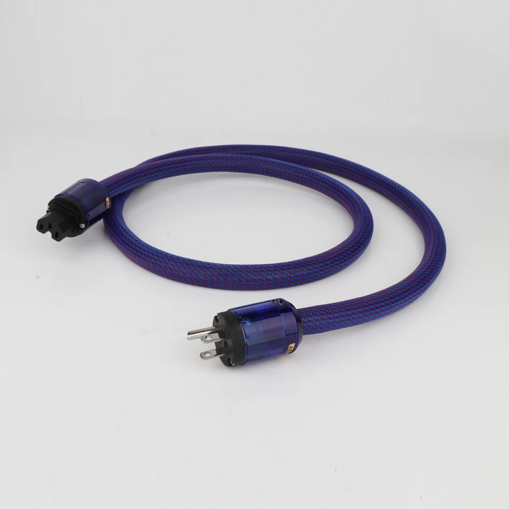 

High Quality 6N Copper Audio Grade Power Cable With Rhodium Plated P-037E/C-037 EU/US Power Plug