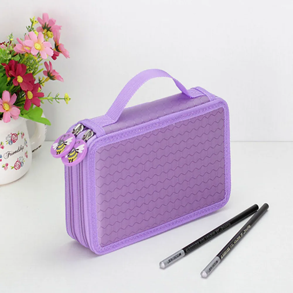 

48 Color 52 Hole Gray Multi-function Stationery Bag 24 36 48 72 Stick Pencil Curtain Sketch Color Pencil Bag Large Pencil Case