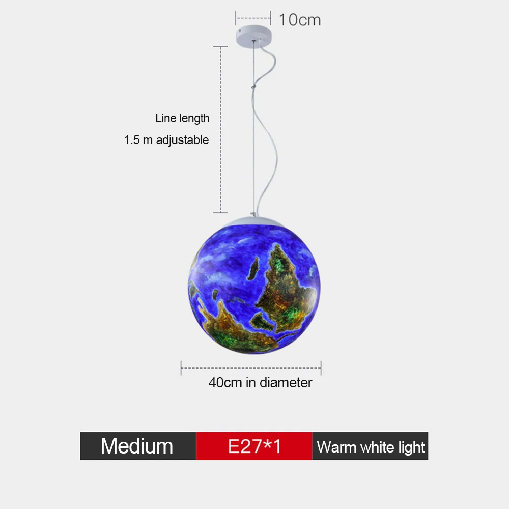 

handmade Planet pendant light Hanging lamp Uranus Earth Venus sun Mars Creative lights for Living Study Room Cosmic Kindergarten