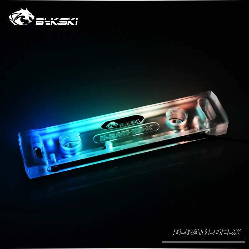 Bykski 2 канала RAM водный блок память акриловая медь теплоотвод охладитель RGB RBW