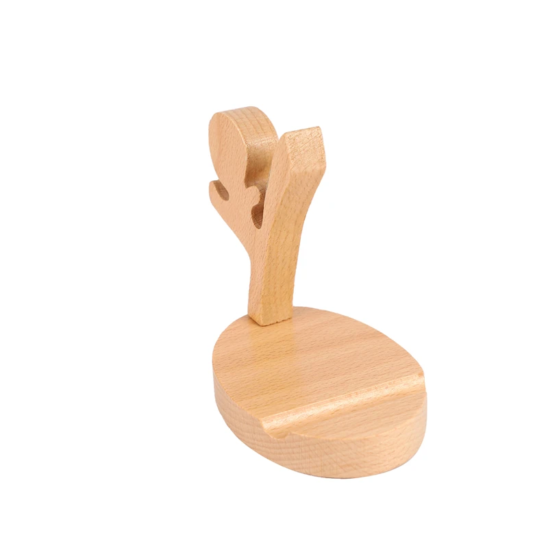 Портативный деревянный держатель для мобильного телефона Подставка Кронштейн