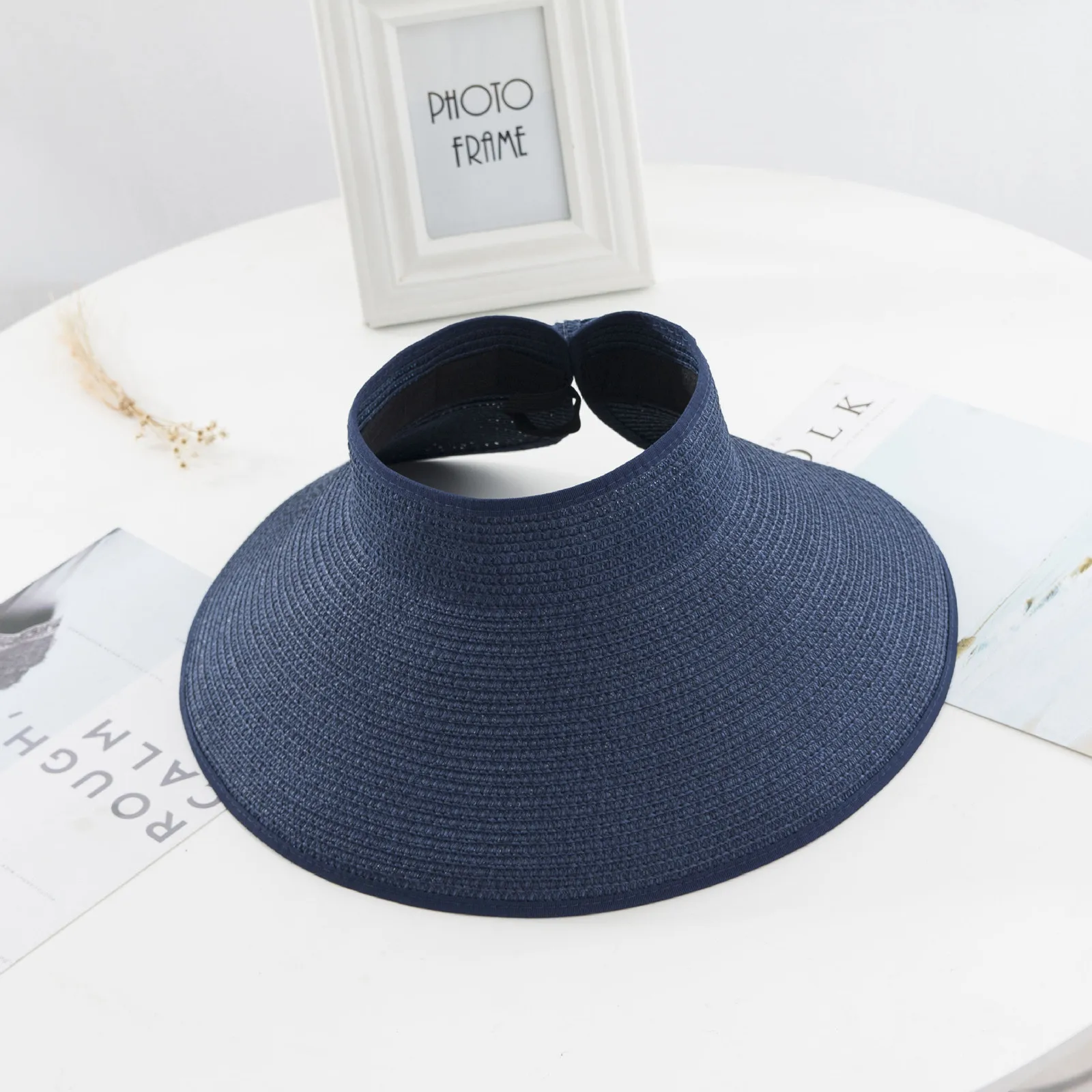 

Women Sun Hat Ladies Conciseness Wide Rollable Drafting Hat Beach Cap Sun Fishing Boonie Hat Empty Top Cap P1