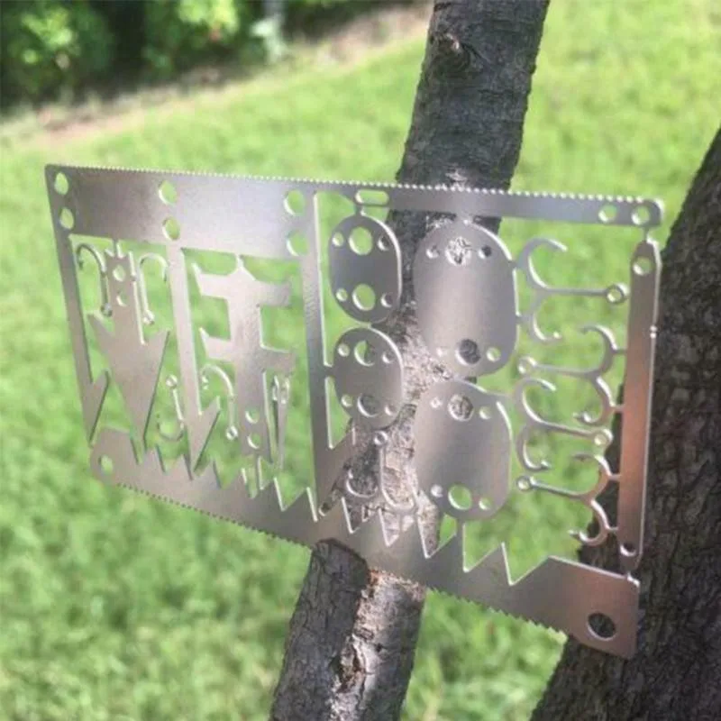

Multifunctionele Vistuig Haak Card Multi-Tool Outdoor Survival Hunting Emergency Kit Camping Survival Apparatuur Gereedscha V8K0