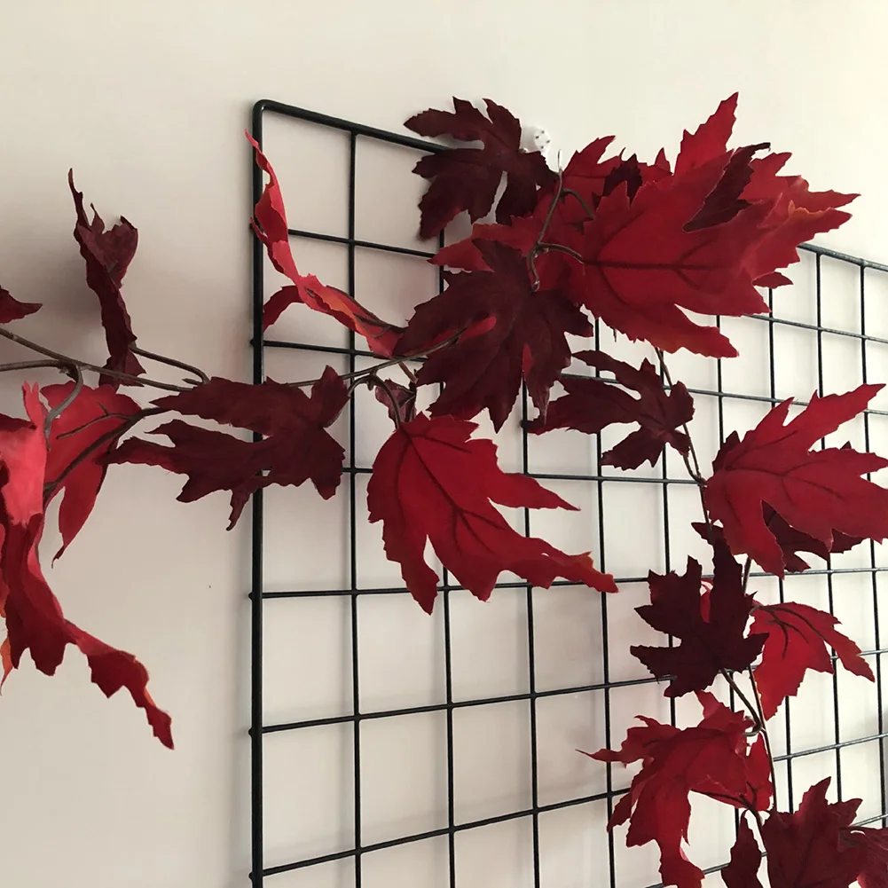 Рождественская подвесная дверь из красного ротанга в виде кленового листа