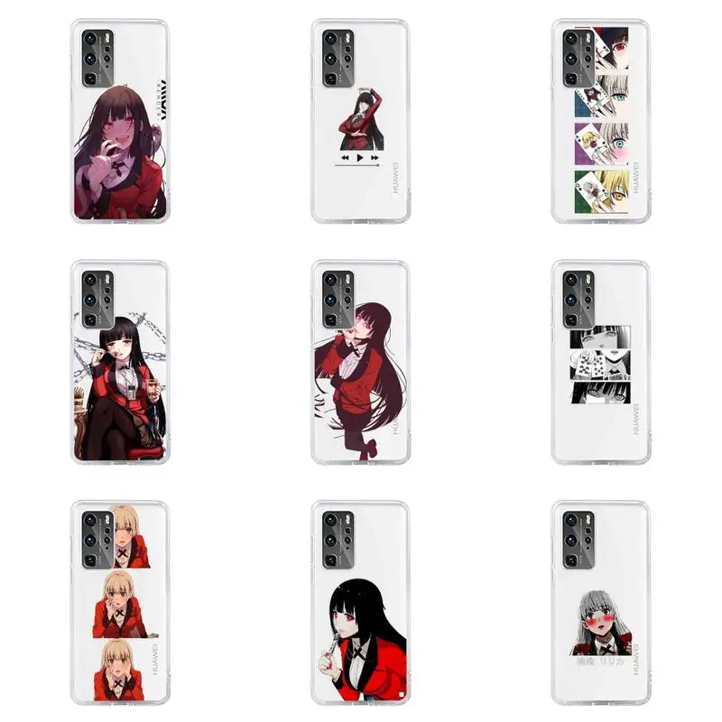 

Anime Kakegurui Jabami Yumeko Phone Case For Huawei P40 P30 P20 Mate Honor 10i 30 20 i 10 40 8x 9x Pro Lite Transparent Cover