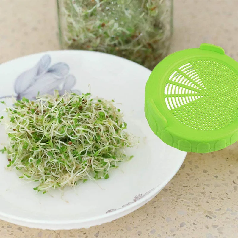 6 упаковок ситечко для прорастания крышечки широкого рта Mason Jar Sn Sprouting Kit