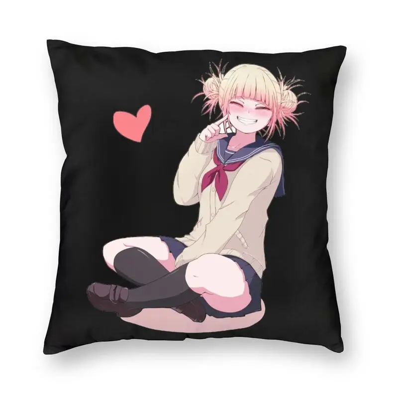 

Toga Himiko Love Cushion Cover Sofa Decoration Japan Anime My Hero Academia Square Throw Pillow Cover 40x40cm