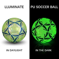 reflective soccer size football 5 football pu balls luminate practice dark in football ball standard glow 4 glowing training foo