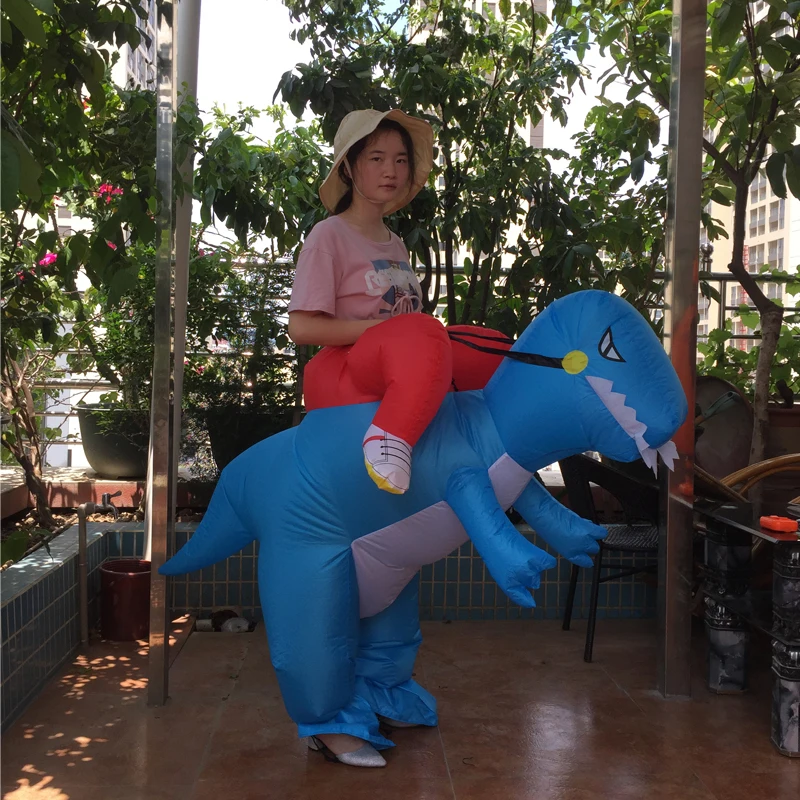 Надувной костюм динозавра для Хэллоуина 1 5 2 м качественный карнавальный из