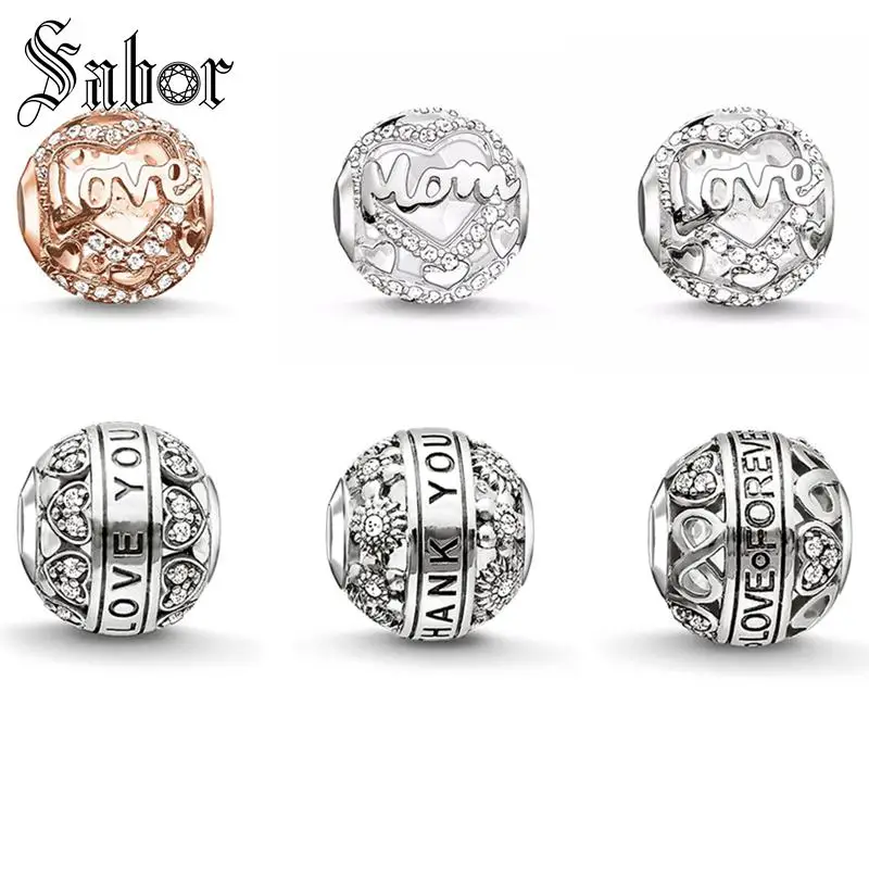 Посеребренные бусинки для мамы любви благодарим вас самые модные бусины кармы